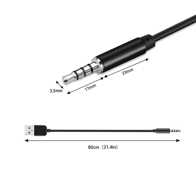 3.5mm Male AUX Audio Video Jack Cable to USB 2.0 Adapter Cord,Connect Kit for iPod Shuffle, SYRYN Waterproof MP3 Player, Headphones, Speakers and Any Other Device with 3.5mm Port (1 Pack) 1 Pack