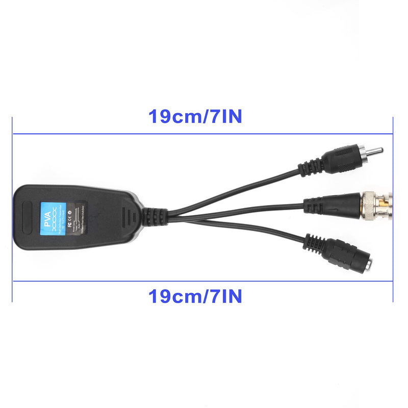 Passive Video Balun 8 Pairs Passive Video Power Balun Audio Connector 720P -2MP BNC to RJ45 Network Transceiver Cat5e/Cat6 BNC to ethernet Adapter AHD/TVI/CVI/CVBS for Full HD Security Camera System