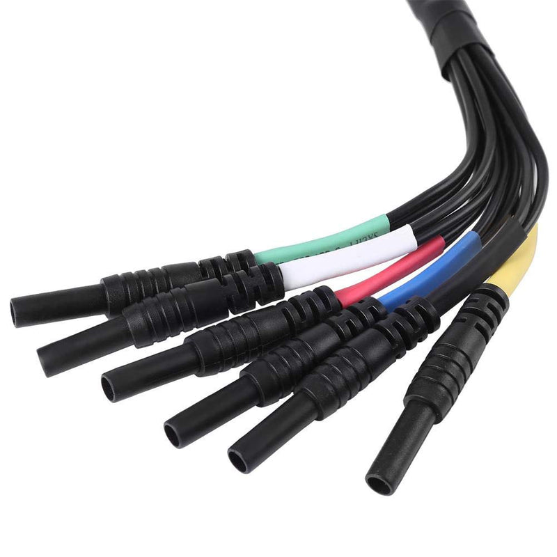 HT306 6 Channel Universal Break Out Leads for Auto Diagnostic Oscilliscope(Black)