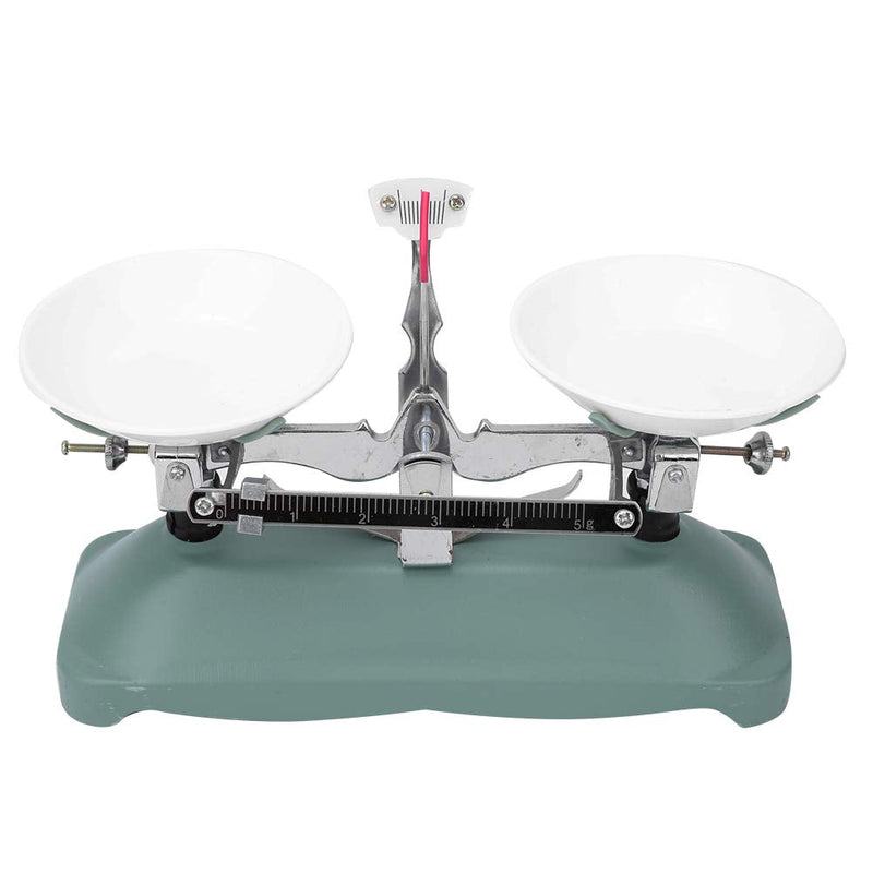 Mechanical Balance Scale Double Pan Balance Scale Balance Tray Table Scale for Laboratory School Physics Teaching Supplies Various Weights(100g) 100g