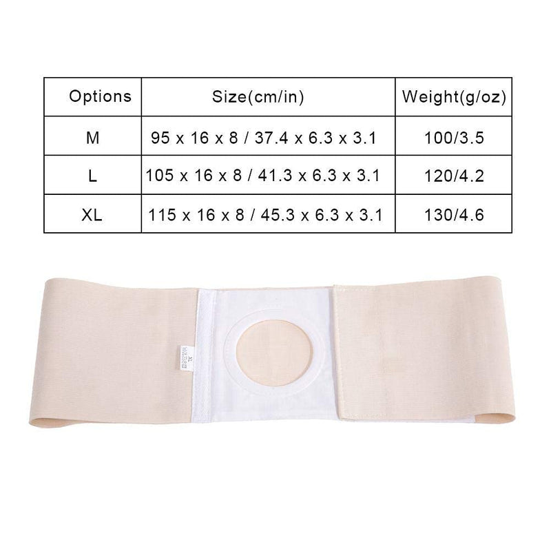 Ostomy Hernia Belt, Elastic Ostomy Hernia Belt for Colostomy Bag Abdominal Binder with Stoma Opening Navel Hernia Support, Help Relieve Pain for Incisional, Epigastric, Ventral, Inguinal Hernia(M) M