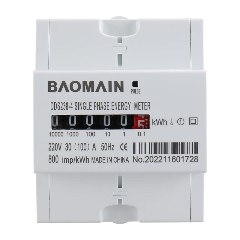 Baomain DDS238-4 （30-100）Single Phase DIN-Rail Kilowatt Hour kwh Meter 220V 100A