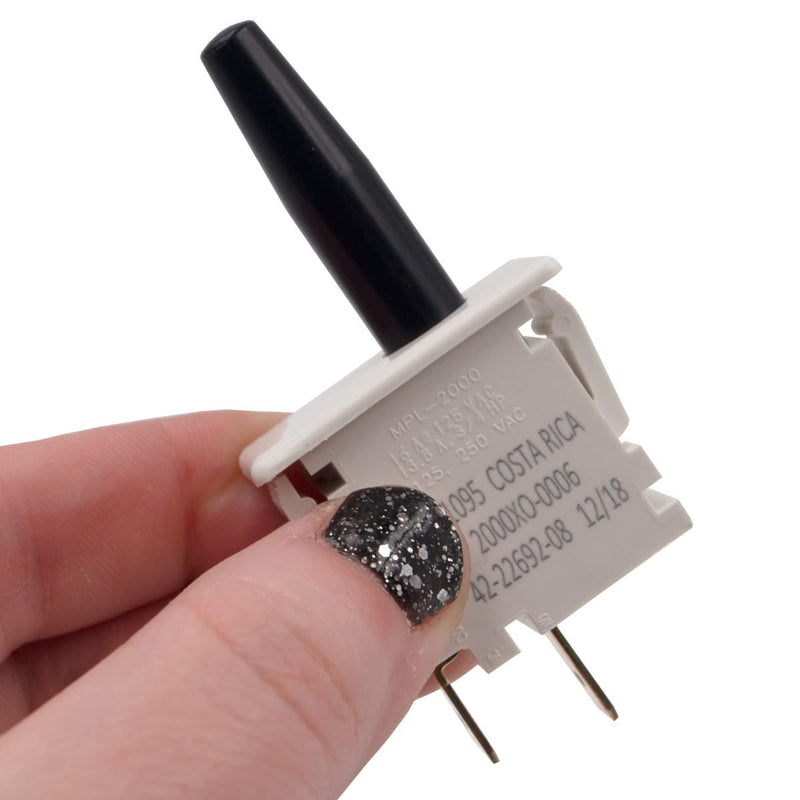 Supplying Demand 42-22692-08 HVAC Furnace Push Button Door Switch Replacement 1/4 Inch Quick Connects