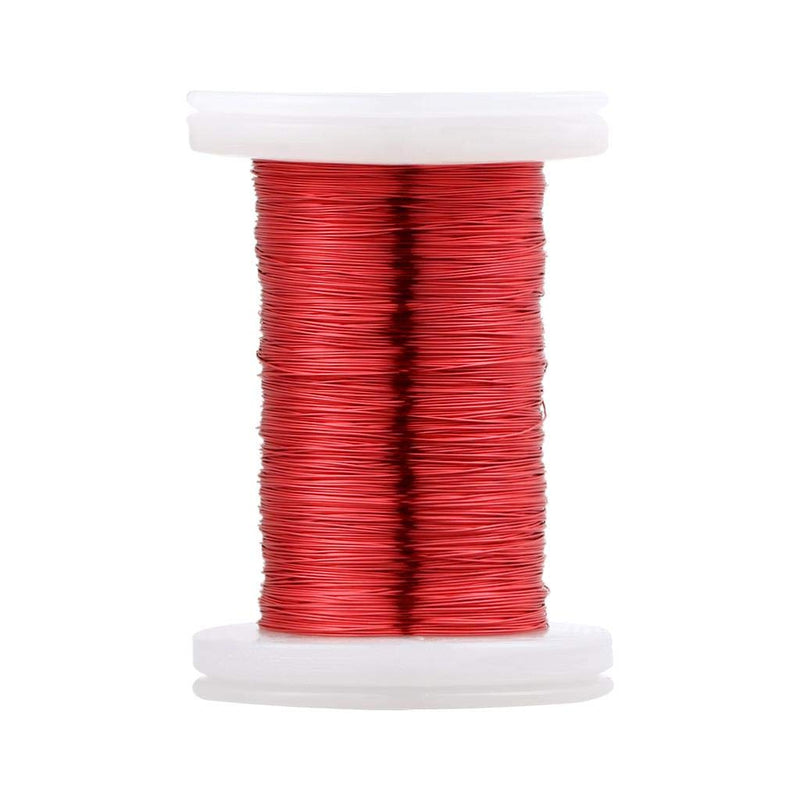 BNTECHGO 32 AWG Magnet Wire - Enameled Copper Wire - Enameled Magnet Winding Wire - 2 oz - 0.0078" Diameter 1 Spool Coil Red Temperature Rating 155℃ Widely Used for Transformers Inductors 32 gauge enameled magnet wire 2 oz red 2 oz