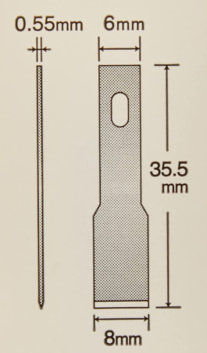 OLFA 8mm Chisel Art Knife Blade Set, 5 Blades (KB4-F/5) - Precision Hobby Craft Knife Replacement Chisel Blade Kit for Plastic, Wood, Film, Fits Most 8mm Art Knives