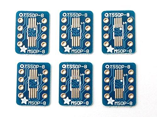 Adafruit SMT Breakout PCB for SOIC-8, MSOP-8 or TSSOP-8-6 Pack!
