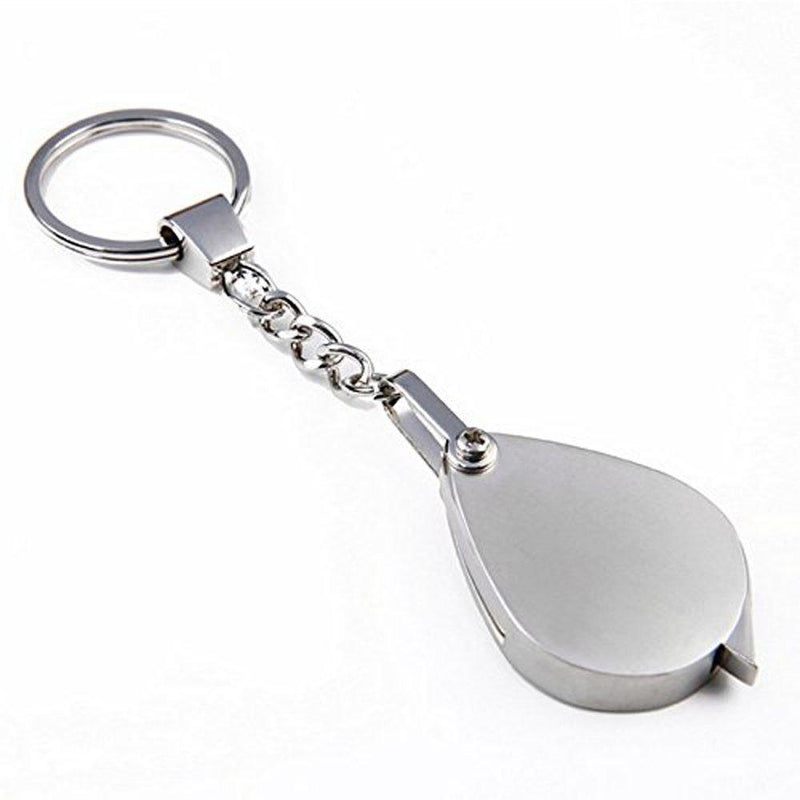 15x Pocket Magnifier Gift Metal Folding Magnifying Glass with Key Chain Jewelry Loupe Lens 20mm for Reading Maps, Labels, Crafts,Coins, Inspection, Low Vision 15x