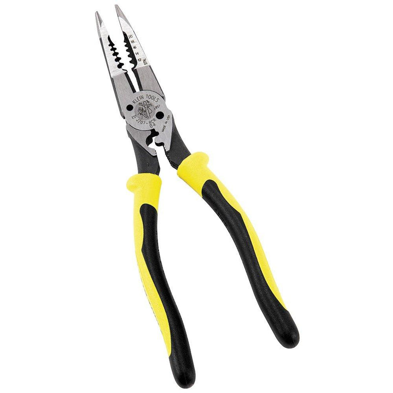 Klein Tools J207-8CR Needle Nose Pliers are All-Purpose Linesman Pliers for Crimping, Looping, Cutting, Stripping, Crimping, Shearing Crimper