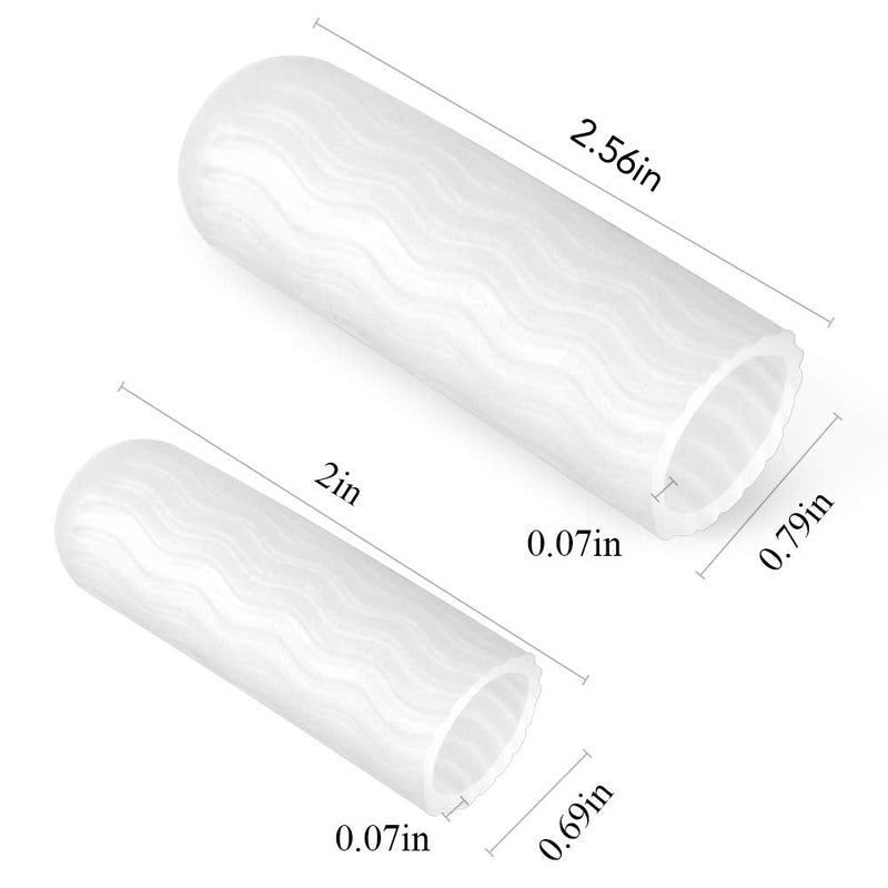 HioIoiH Silicone Finger Protectors for Man 10 Pack, Gel Finger Cots & Protector,Relief from Pain of Finger Tips Cracked, Arthritis
