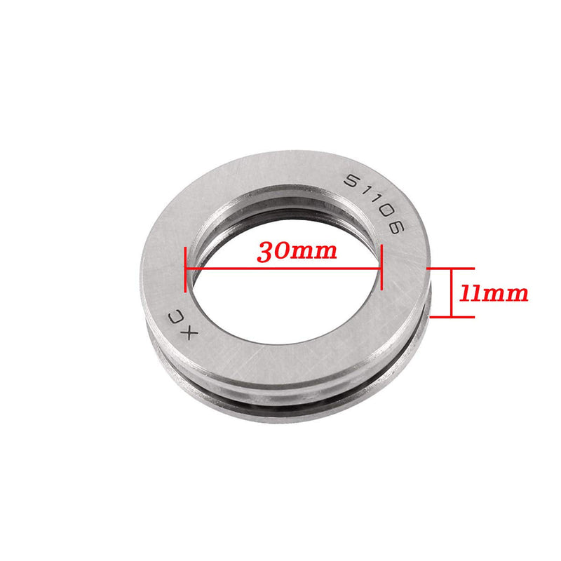 XMHF 51106 Bearing Flat Seat Single Direction Steel Axial Ball Thrust Ball Bearings 30x47x11mm 2PCS