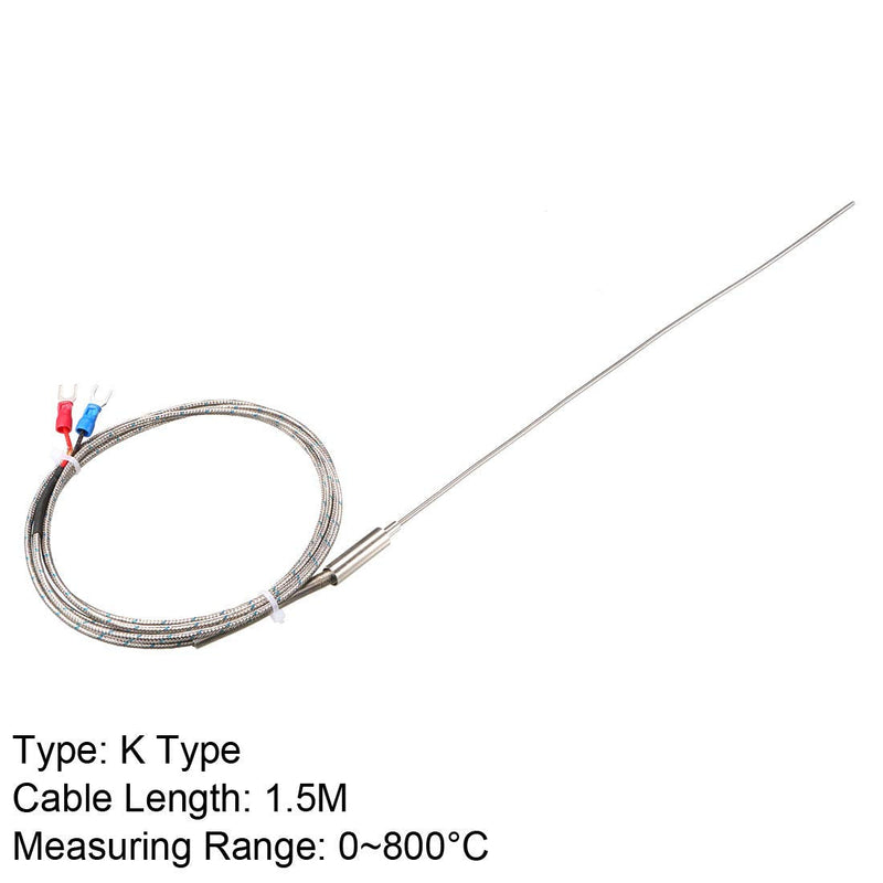 uxcell K Type Thermocouple Temperature Sensor Probe 2x300mm (0 to 800C) 5ft Temperature Controller