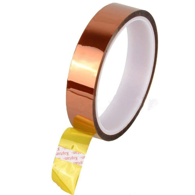 High Temperature Heat Resistant Tape PI Film Insulation Tape Sublimation Dye Mug Electronic Polyimide Tape (E 1/2" Wide 13mm X 100 Ft 2 Roll)