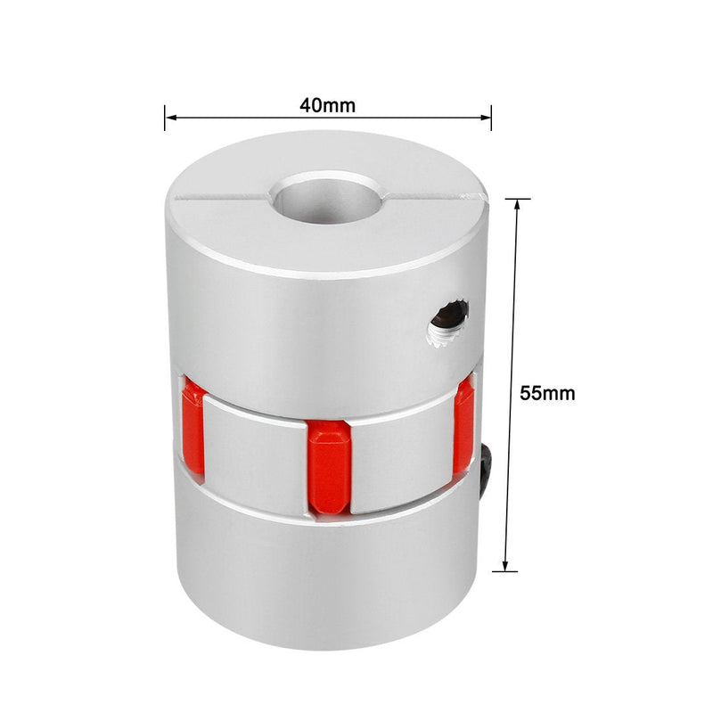 uxcell 15mm to 20mm Shaft Plum Shaped Coupling Coupler 40mm Diameter 55mm Length 15-20mm