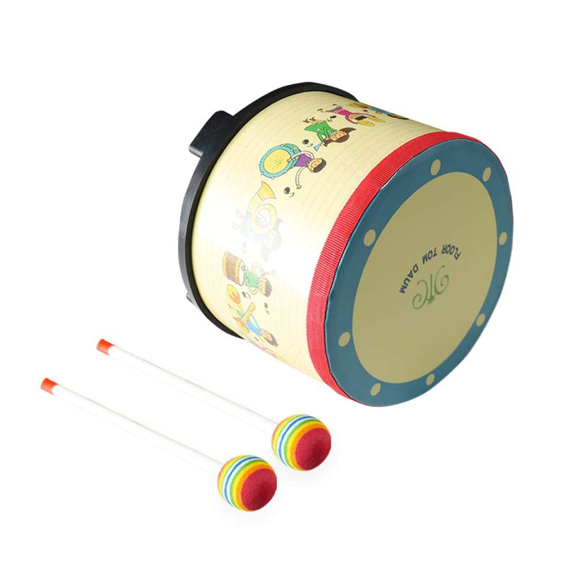 Floor Tom Drum 8 inch Gathering Club Carnival Colorful Percussion Instrument with 2 Mallets Music Drum for Child Special Christmas Birthday Gift. (8 inch)