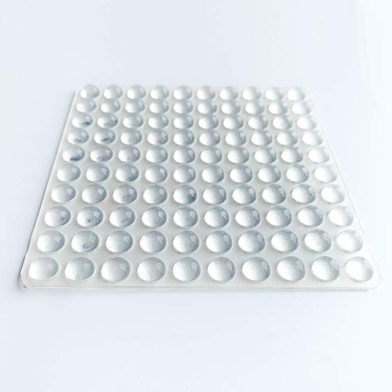 Pack of 100 Adhesive Bumper Pads for Drawers, Cutting Boards, Glass Tops, Small and Kitchen Furniture, Picture Frames Sound Dampening Transparent Rubber Feet for Cabinet Doors (Clear) Clear