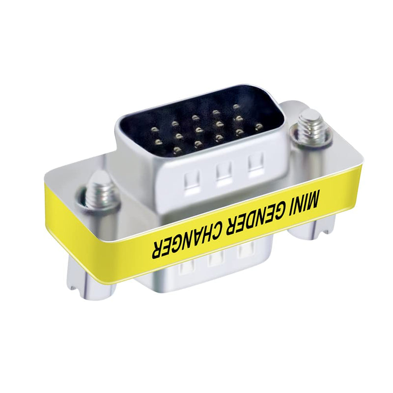 DTECH 3-Pack VGA Connector Female to Female Gender Changer Male to Female Adapter, Male to Male Coupler