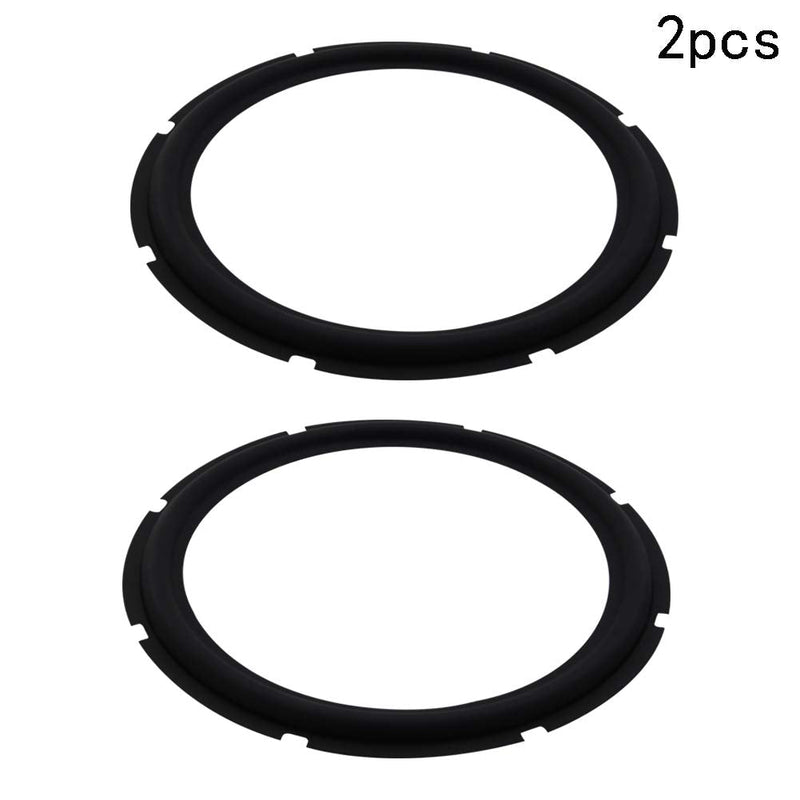 Fielect 12 Inch Black Notch Speaker Rubber Edge Surround Rings Replacement Parts for Speaker Repair or DIY 2pcs