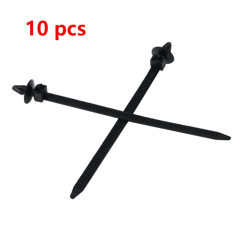 Antrader Nylon Umbrella Wing Arrow Push Mount Cable Tie, for Wire & Cord Management/ Electric/ Industrial/ Household Use, 6.89" x 0.3" Black, 10 Pcs Style 5