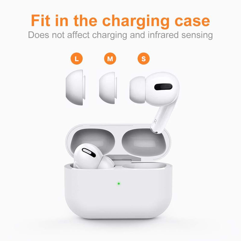 Link Dream 12 Pieces Replacement Ear Tips for AirPods Pro Silicon Ear Buds Tips with Portable Storage Box (White)