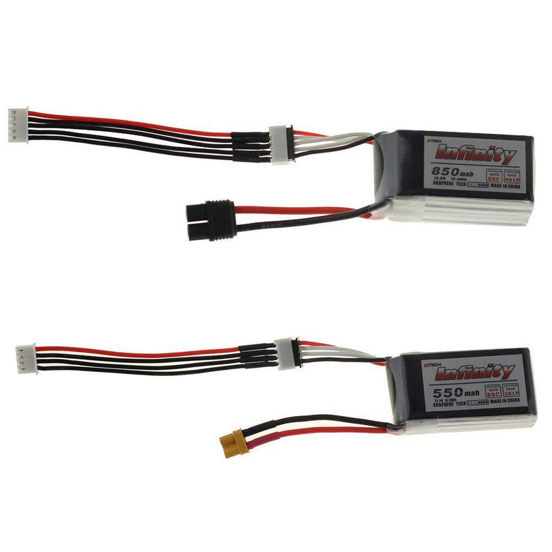 2S/3S/4S/5S/6S Battery Balance Charger Silicone Wire Extension Lead JST-XH Connector Adapter Plug Battery Wire Balance Leads Extension Cable for Li-Po Batteries(Each Size 2pcs)