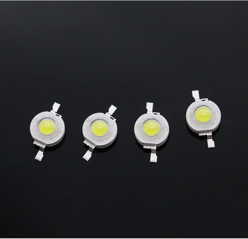 Xiaoyztan 100 Pcs White Light LED Bead Chips DC 3.0-3.2V 280mA 1W Emitting Diodes LED Emitters (White Light)