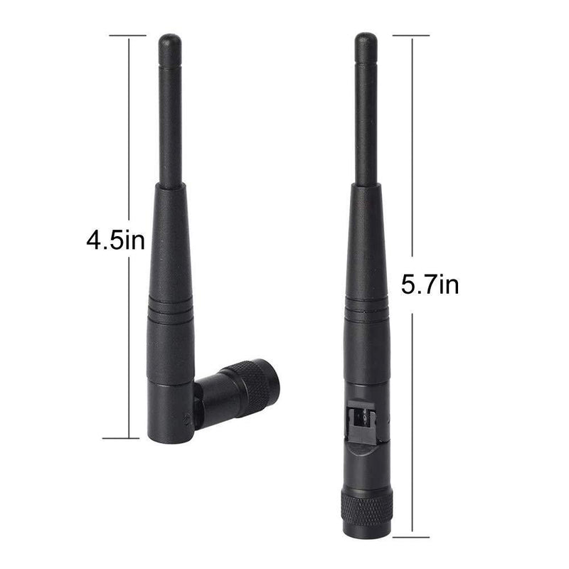 Eightwood 5dBi 2.4GHz WiFi Antenna RP-TNC Male Antennas (2-Pack) Compatible with Trimble Robotic Total Stations, Wireless Router Linksys WRT54G WRT54GL WRT54GS WAP54G 2-pack
