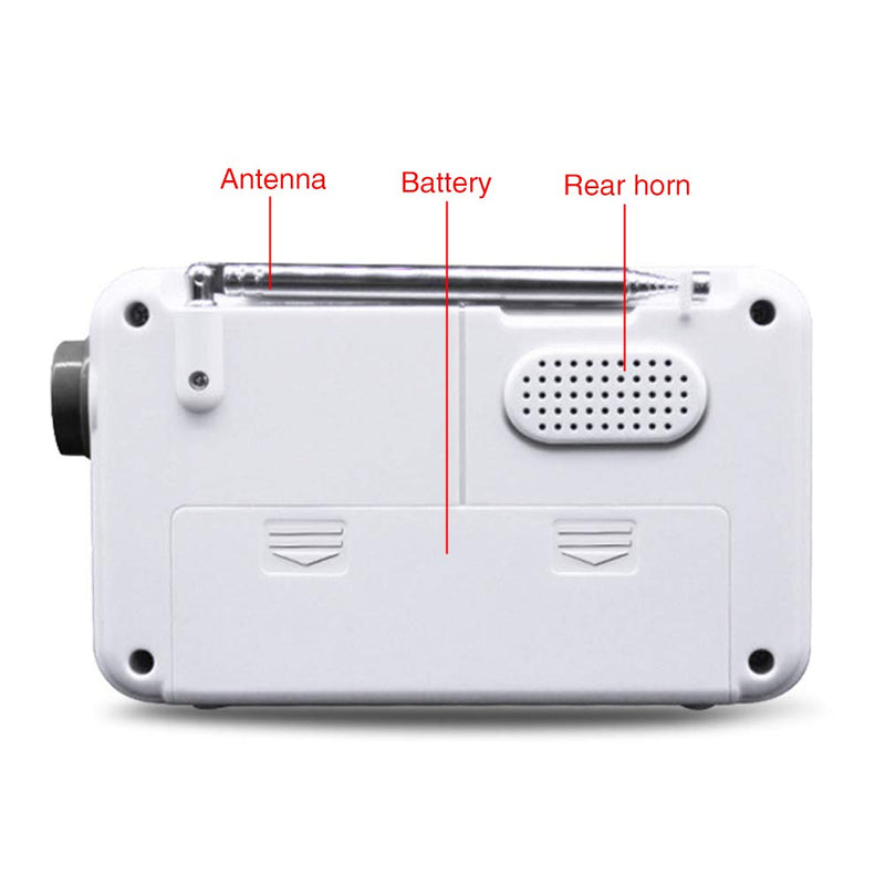 Shower Radio Speaker, AM/FM Radio with LCD Display,Portable Stereo Radio with Earphone Port for Home, Beach,Hot Tub, Bathroom, Outdoor 5.91x1.38x3.54 inch