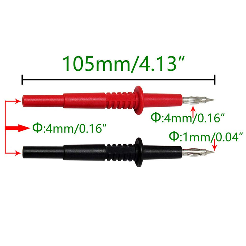 AideTek Automotive 9-in-1 silicone test leads kit Insulation Piercing test clip crocodile clips CAT III 1000V up to 32A for FLUKE TLP20169