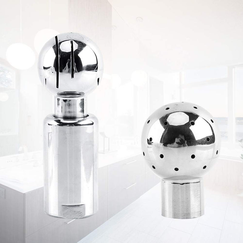 Cleaning ball, 1/2" BSP thread fixation / 360 degree internal thread stainless steel rotary spray tank cleaning ball connection nozzle flow: 15 l/min for cleaning smaller (6 x 4cm) 6 x 4cm