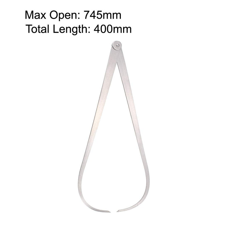 uxcell Outside Caliper 400mm 16 Inch Firm Joint Stainless Steel Measuring Tool