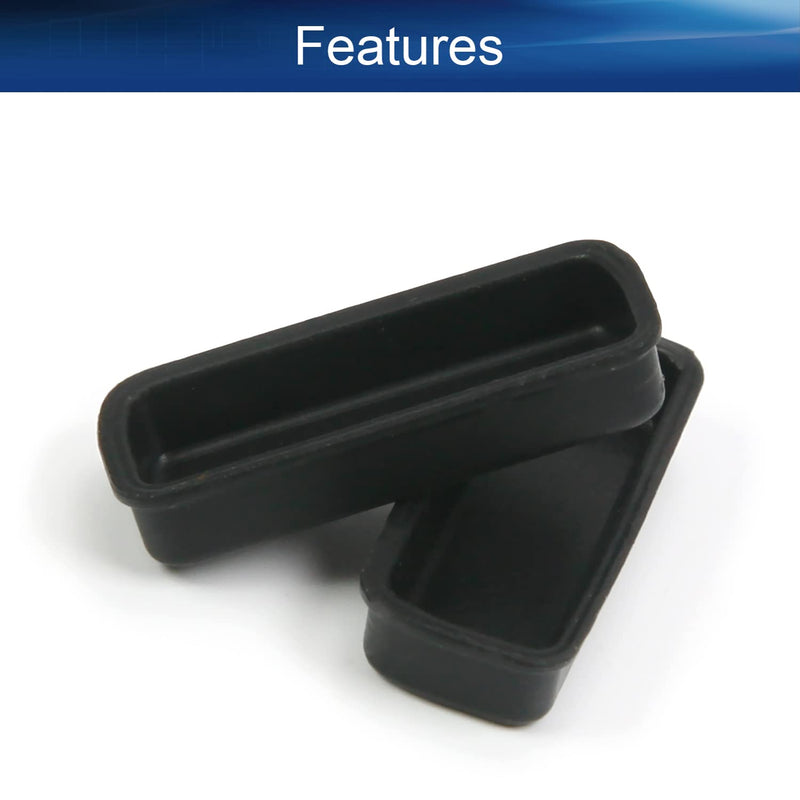 Heyiarbeit 10pcs Silicone DVI Cap Port Cover Anti Dust Stopper Plug Cover Protector Cap for End Computer Digital Socket Printer Black Tone DVI Black 10PCS