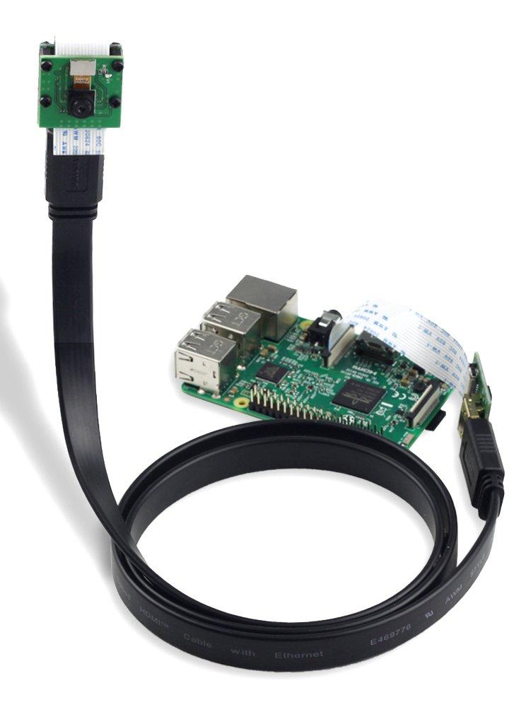 Arducam CSI to HDMI Cable Extension Module with 15pin 60mm FPC Cable for Raspberry Pi Camera Specific (Pack of 2, 1 Set) for Rpi Camera V1 V2