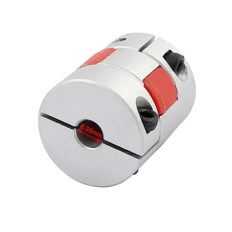 uxcell 6.35mm to 10mm Shaft Coupling 30mm Length 25mm Diameter Motor Coupler Aluminum Alloy Joint Connector for DIY Encoder 6.35-10mm