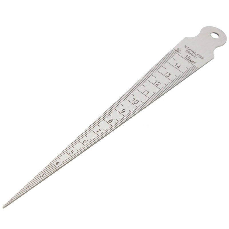 Yakamoz Taper Gage 1/32-5/8 Inch 1-15mm Stainless Gap Hole Taper Welding Gauge Test Ulnar Inch & Metric