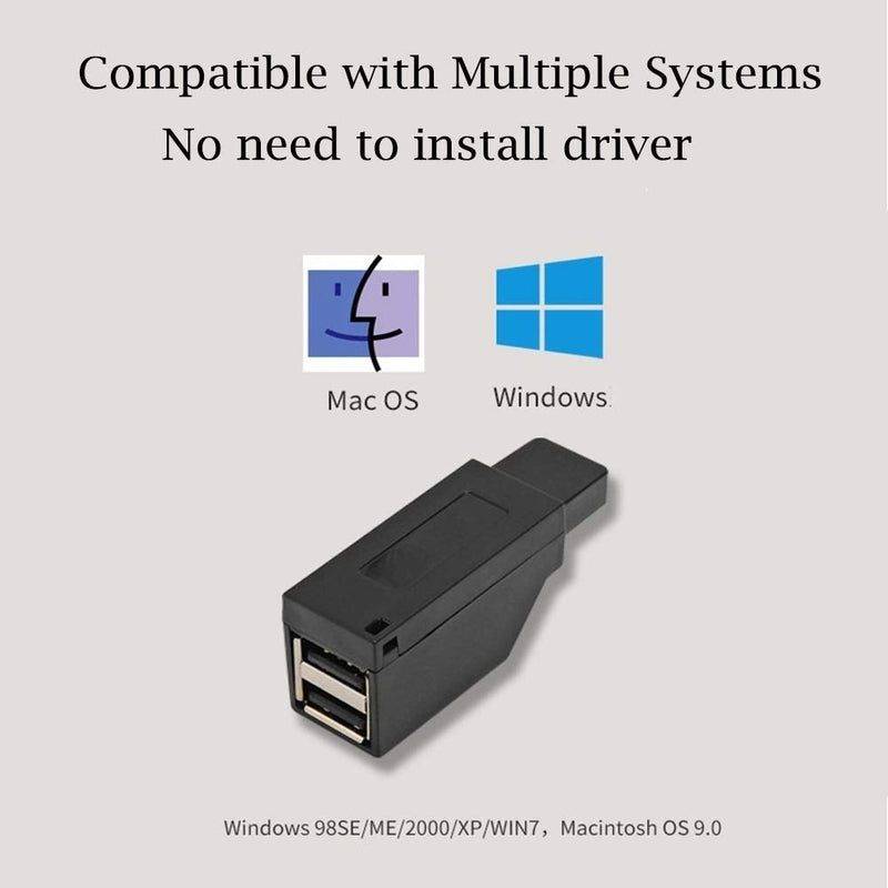 EXKOKORO 3-Port USB 3.0/2.0 Data Hub, 2 x USB2.0/1 x USB 3.0 Mini Portable Fast High Speed USB Splitter Hub Transfer, Compatible with PC Notebook Laptop Computer Mac Linux Windows