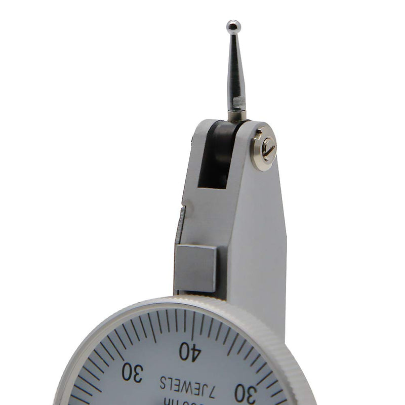 AMTAST Dial Test Indicator 7 Jewels Dial Indicator Gauge Range 0.008’’ Graduation 0.0001’’ 0-40-0 Scale Range 0.008’’ Graduation 0.0001’’