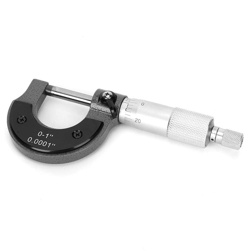 0-1Inch British System Outside Micrometer, 0.0001In Accuracy Micrometer Set with Wrench, Carbon Steel Premium Precision Machinist Tool