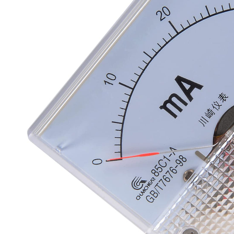 uxcell Analog Current Panel Meter DC 0-30mA 85C1 Ammeter 64x60x56mm for Circuit Testing Charging Battery Ampere Tester Gauge Pack of 1