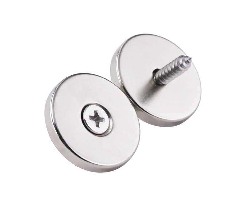 ZDYWY 30 Pieces 8 x 5mm with 3mm Countersunk Hole Permanent Disc Rare Earth Fastener Magnets Refrigerator Neodymium Magnets - 0.32 inch D x 0.2 inch H with 0.12 inch D Screw Hole