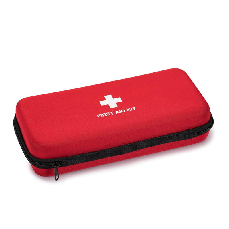 First Aid Hard Case Empty, Jipemtra First Aid Hard Shell Case First Aid EVA Hard Red Medical Bag for Home Health First Emergency Responder Camping Outdoors (Red) 1 Count (Pack of 1)