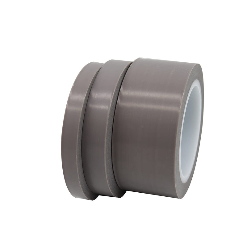 PTFE Tape, Single Side Silicone Adhesive PTFE Film Tape Sheets, Heat Resistant Film Tape, 36 Yards (1 roll) 0.18mm*1in*36yards Grey