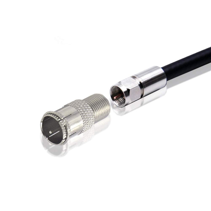VCE 5-Pack F Type RG6 Male to Female Quick Coax Coaxial Cable Connector Adapter