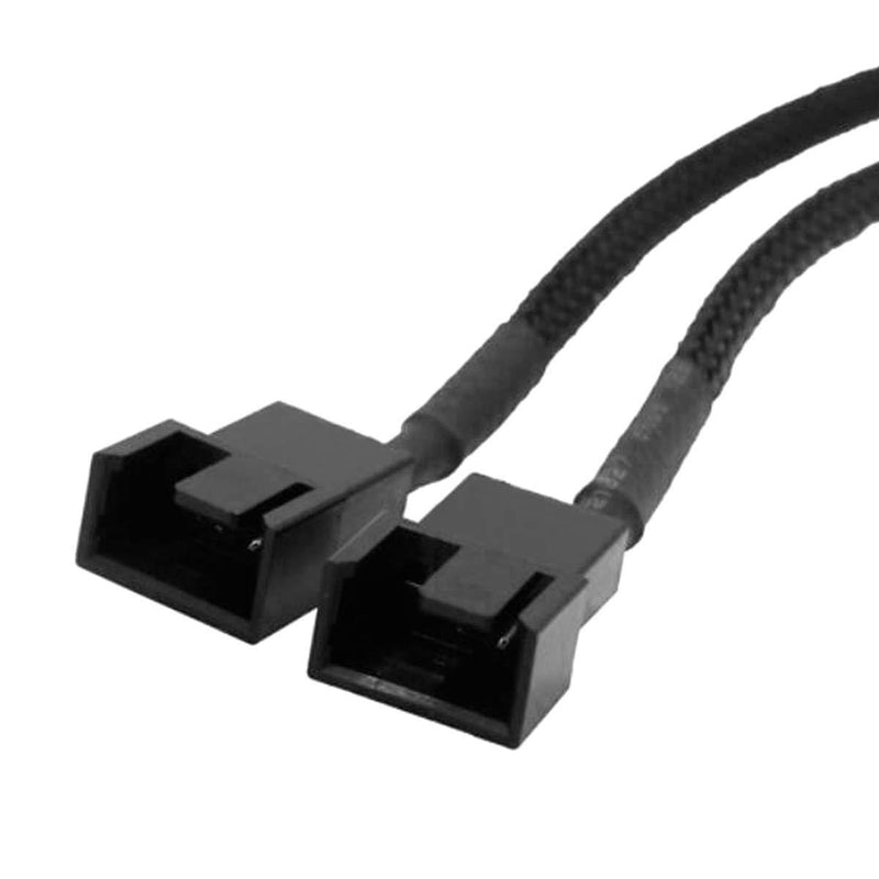 2 Pack 4-Pin Molex (Actual 2-Pin) to 2 x 3 Pin / 4 Pin PMW 12V PC Case Fan Power Adapter Cable, 3-Pin or 4-Pin (PWM Connector) to Molex Computer Cooler Cooling Fan Splitter Y Power Cable