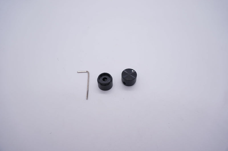 Taiss/2pcs Black Aluminum Electronic Potentiometer Knob for 6mm Diameter Shaft Volume Control Audio Knob Guitar Knob Switch Knob 20mm x 15.5mm Height