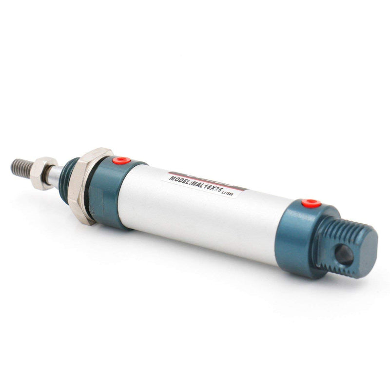 Baomain Mini Air Cylinder MAL 16 X 25 Single Male Thread Rod Dual Action 16 Bore 25 Stroke