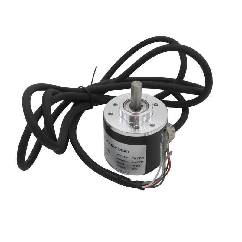 Taiss/AB 2 Phase Incremental Rotary Encoder 100P/R DC 5-24v Wide Voltage Power Supply 6mm Shaft 100P/R