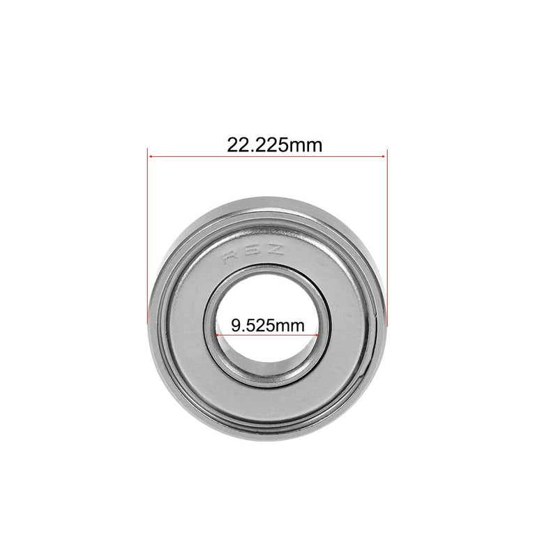 uxcell R6ZZ Deep Groove Ball Bearing 3/8"x7/8"x9/32" Double Shielded Chrome Steel Bearings 2-Pack