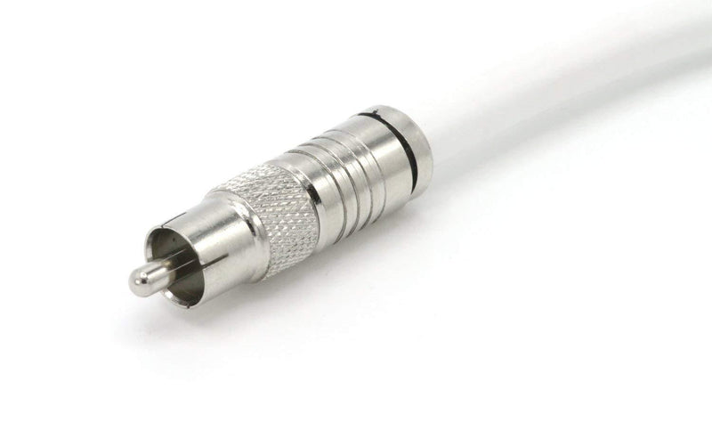 Digital Audio Cable - Digital Coaxial Cable with RCA Connections, 75 Ohm Coax - Subwoofer Cable - (S/PDIF) White RCA Cable, 35 Feet 35 Feet (10.5 Meter)
