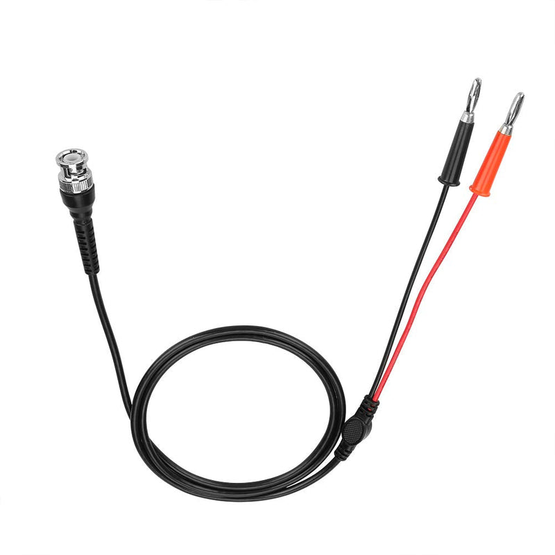 Pack of 2 Coaxial 50Ω Cable BNC Male to Dual Banana Plug Connector Test Probe Cables Leads for Oscilloscope Signal Generators
