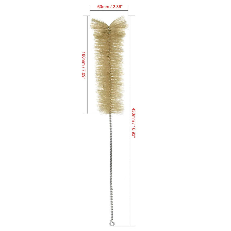 uxcell 500ml Graduated Cylinder Brush Reagent Bottle Test Tube Pipe Bristles Cleaning Tool 2pcs